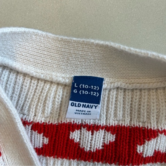 Old Navy Girls heart motif Sweater size 10-12 - Picture 5 of 9